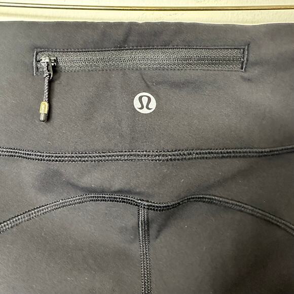 Sz 6 Lululemon Speed Tight IV Black Leggings Ruched Ankle Running Yoga Pants - Picture 5 of 7